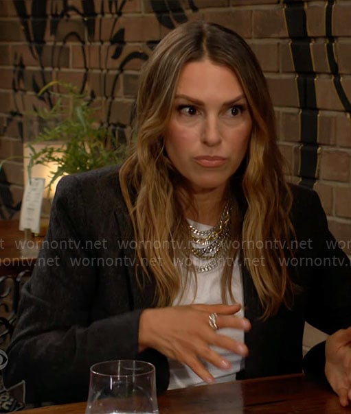 Chloe’s blazer with star elbow patches on The Young and the Restless
