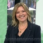 Christine’s navy blazer with white stitching on Today
