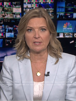 Christine Romans's blue blazer on NBC News Daily