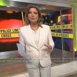 Christine Romans’ white blazer and pant suit on NBC News Daily