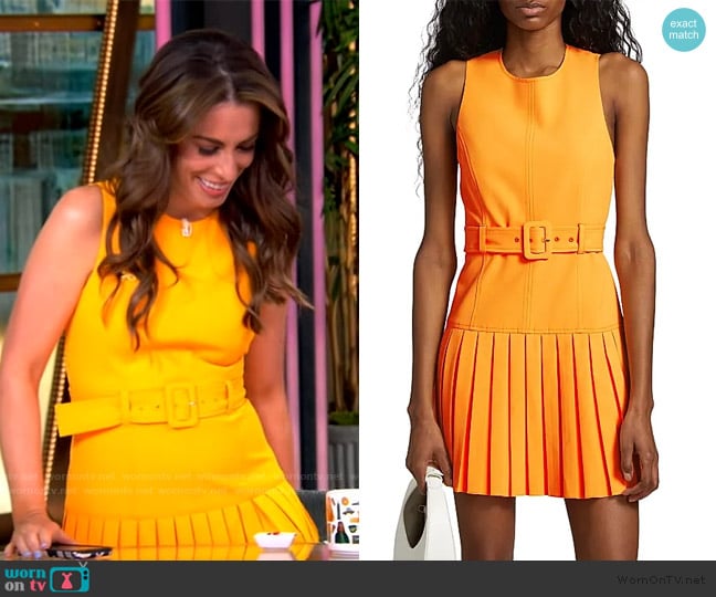 Cinq a Sept Charolette Crêpe Belted Minidress worn by Alyssa Farah Griffin on The View