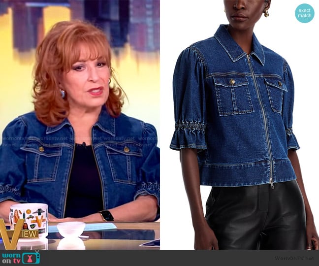 Cinq a Sept Holly Denim Jacket worn by Joy Behar on The View