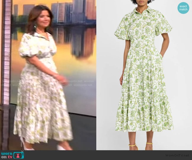 Cinq a Sept Ivy Paisley Maggio Dress worn by Ana Navarro on The View