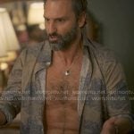 Claude’s tree print shirt on The Four Seasons
