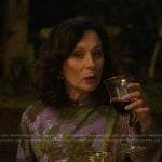 Clea Duplessis’s purple floral metallic top on Etoile