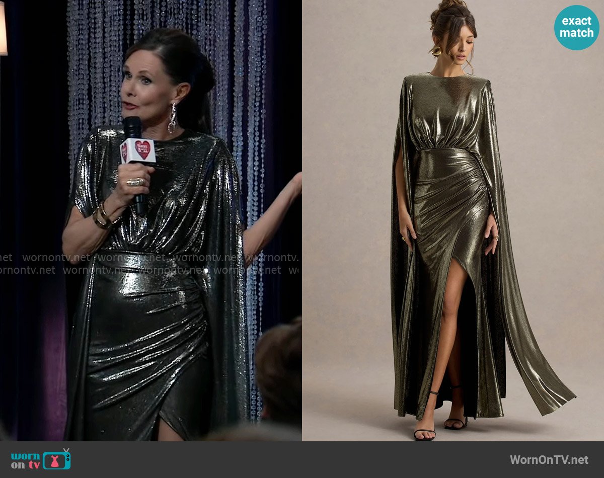 Lucy’s metallic Nurses Ball 2025 dress on General Hospital