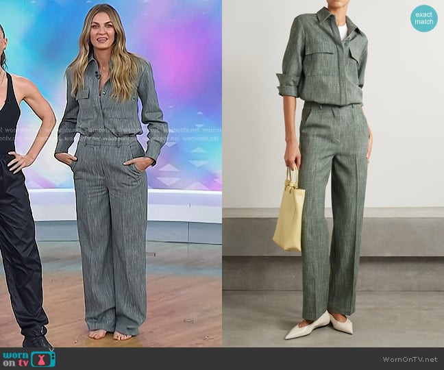 Co  Wool Blend Shirt and Wool Blend Straight-leg Pants worn by Erin Andrews on Today