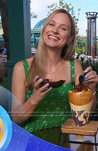 Courtney McBroom’s green floral dress on Today