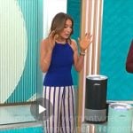 Courtney Cason’s striped pants on CBS Mornings