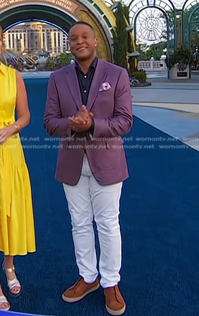 Craig Melvin’s brown suede sneakers on Today