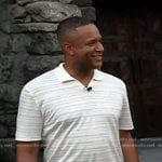 Craig Melvin’s white striped polo on Today