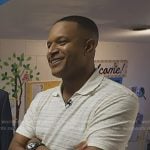 Craig Melvin’s white striped polo on Today