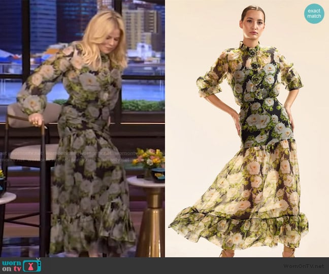 Cynthia Rowley Cornelia Silk Blouse worn by Megan Hilty on Live with Kelly and Mark