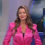 Dani’s pink tie waist blazer on Good Morning America