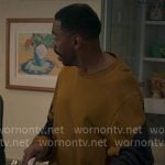 Danny’s mustard colorblock sweatshirt on The Four Seasons