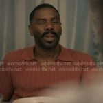 Danny’s orange knit polo on The Four Seasons