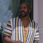 Danny’s striped crochet knit shirt on The Four Seasons