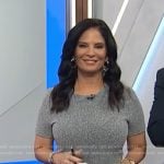 Darlene’s grey short sleeve knit dress on Today