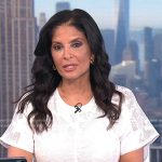 Darlene's white short sleeve lace dress on Today