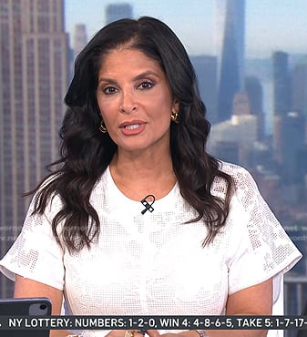 Darlene’s white short sleeve lace dress on Today