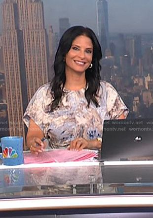 Darlene's marble print dress on Today