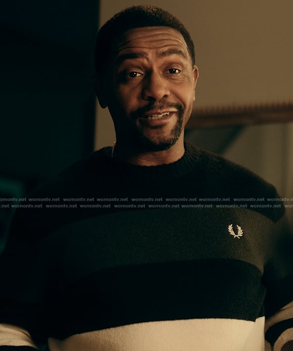 Darnell's striped sweater on The Chi