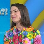 Daryn Carp’s floral tie neck blouse on Today