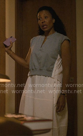 Dawn's grey layered dress on Forever