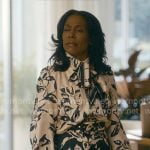 Dawn’s black and white mixed floral shirt and pants set on Forever