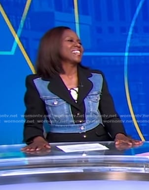 Deborah's denim panel blazer on Good Morning America