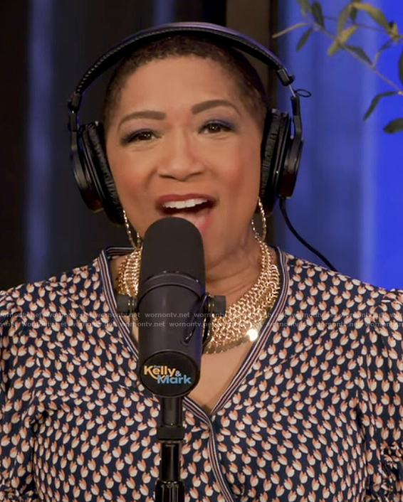 Deja Vu’s printed wrap dress on Live with Kelly and Mark