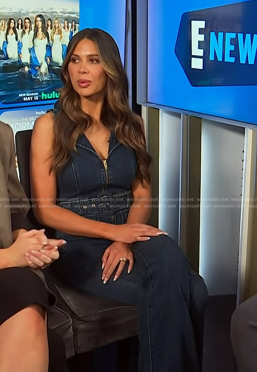 Demi Engemann's denim jumpsuit on E! News