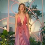 Devon’s pink ombre evening gown on Sirens