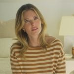 Devon’s beige striped sweatshirt on Sirens