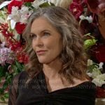 Diane’s black asymmetric dress on The Young and the Restless