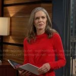 Diane’s red tie-waist sweater on The Young and the Restless