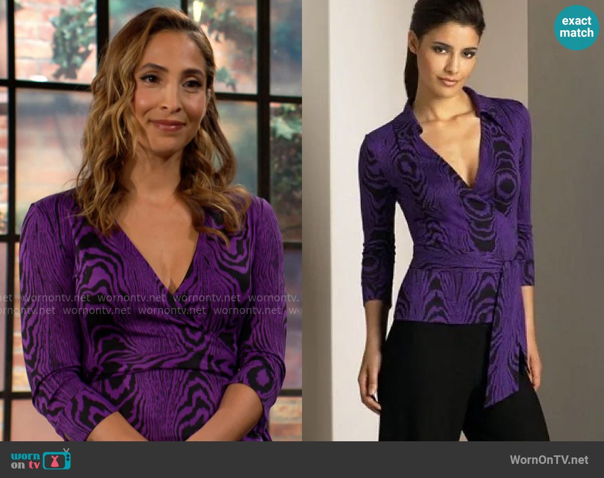 Diane von Furstenberg Jill Top worn by Lily Winters (Christel Khalil) on The Young and the Restless