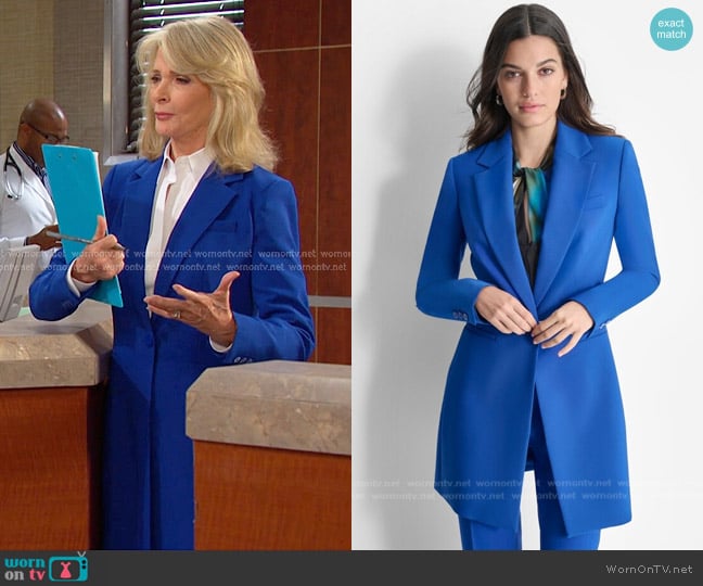 DKNY One-Button Topper Jacket worn by Marlena Evans (Deidre Hall) on Days of our Lives