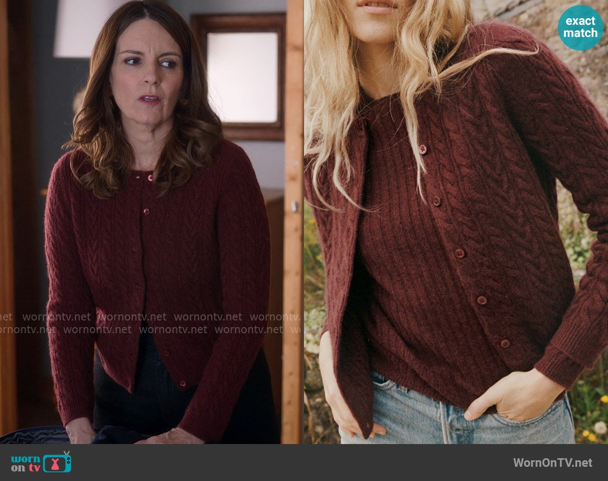 Doen Danae Cardigan worn by Kate (Tina Fey) on The Four Seasons