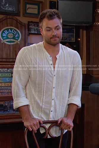 Doug's white band collar shirt on Days of our Lives