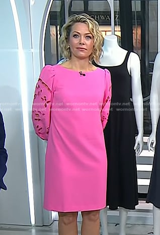 Dylan’s pink eyelet sleeve dress on Today
