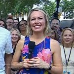 Dylan’s blue floral sleeveless dress on Today