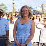 Dylan’s blue striped midi dress on Today