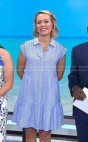 Dylan's blue stripe cotton shirtdress on Today