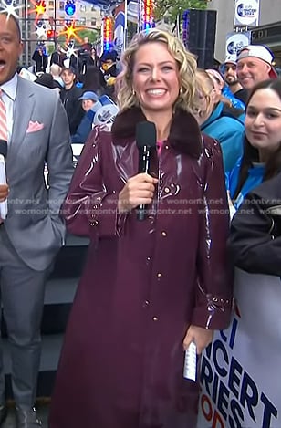 Dylan's fur collar rain coat on Today