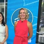 Dylan’s red tie waist jumpsuit on Today