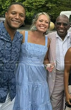 Dylan’s blue stripe square neck midi dress on Today