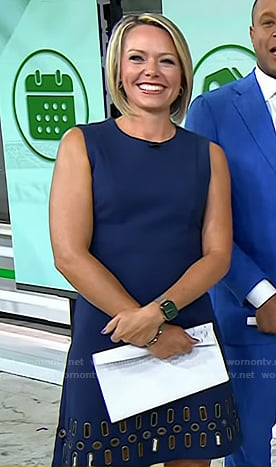 Dylan's navy grommet dress on Today