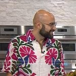 Edy Massih’s white floral print shirt on Today