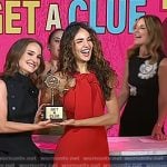 Eiza González’s red tie neck dress on Today